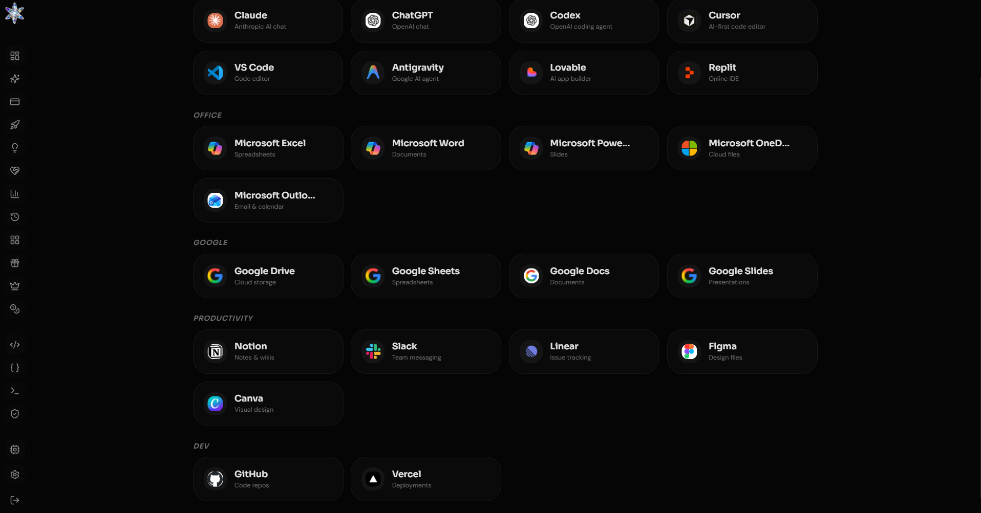 BlackSpectron AI Studio Connected Tools