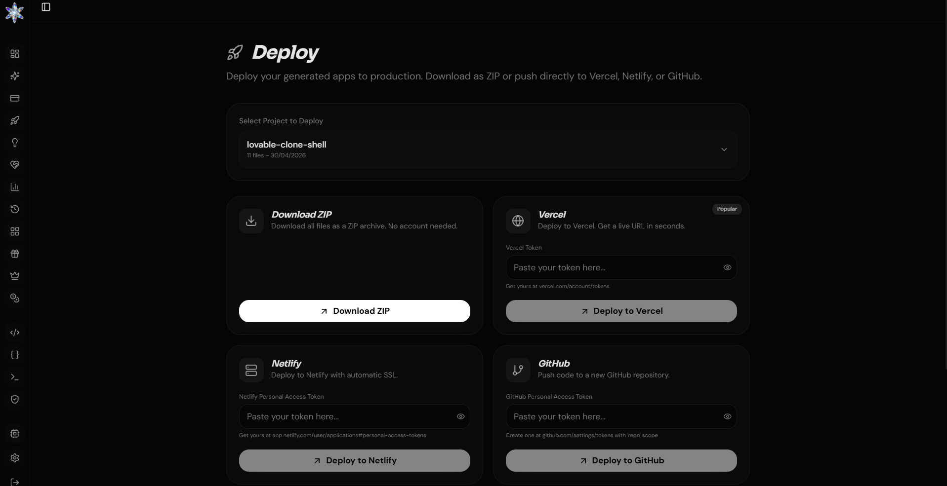 BlackSpectron AI Studio Deploy
